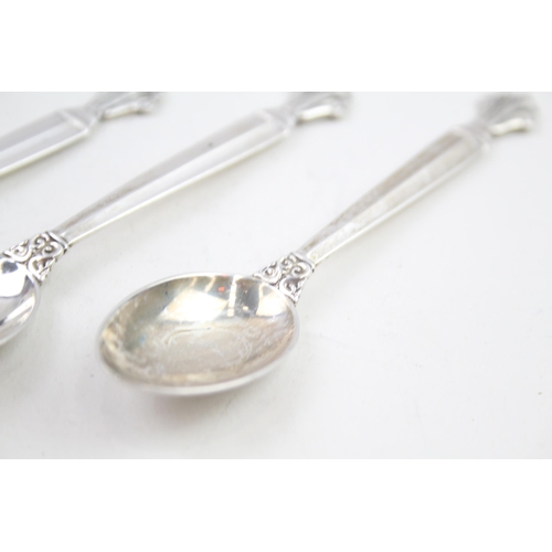 284 - 3 x Vintage GEORG JENSEN .925 Sterling Silver Acorn Pattern Teaspoons (40g)