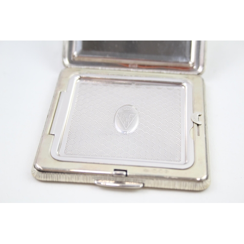 296 - Vintage KIGU Hallmarked 1964 London Sterling Silver Ladies Vanity Compact (123g)