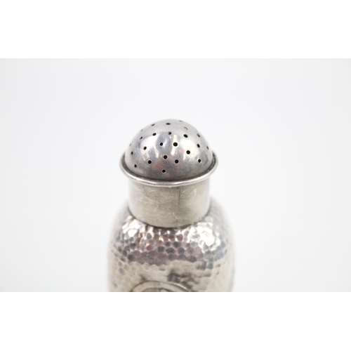 297 - Antique / Vintage .950 Chinese Silver Hammered Salt / Pepper Cellar (26g)