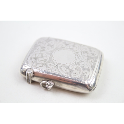 304 - Antique Hallmarked 1921 Birmingham Sterling Silver Vesta / Match Case (30g)