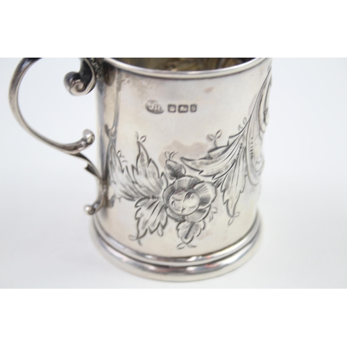 306 - Antique Victorian 1900 Birmingham Sterling Silver Blank Christening Cup (76g)