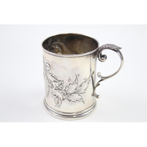 306 - Antique Victorian 1900 Birmingham Sterling Silver Blank Christening Cup (76g)