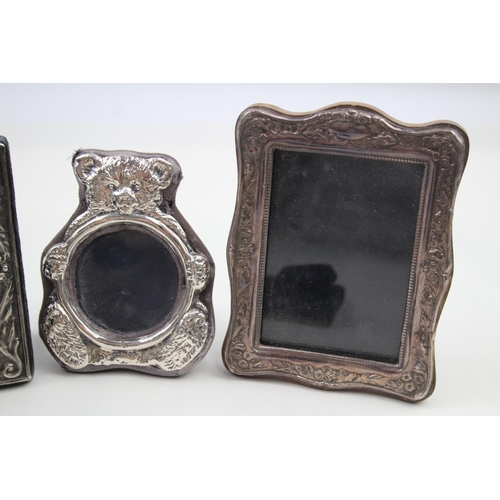 311 - 5 x Vintage Hallmarked .925 Sterling Silver Photograph Frames (323g)