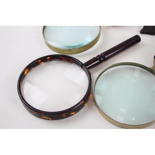 331 - Antique Vintage Magnifying Glasses Tortoise Shell, Horn, Early Plastic Etc x 8