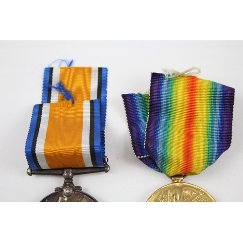 336 - WW1 Medal Pair Named 33692 Pte J.Craig H.L.I