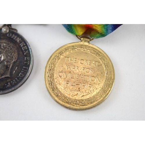 336 - WW1 Medal Pair Named 33692 Pte J.Craig H.L.I