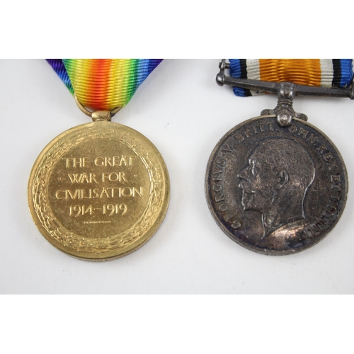 337 - WW1 Medal Pair Named 203671 Pte. J.MC Innes H.L.I