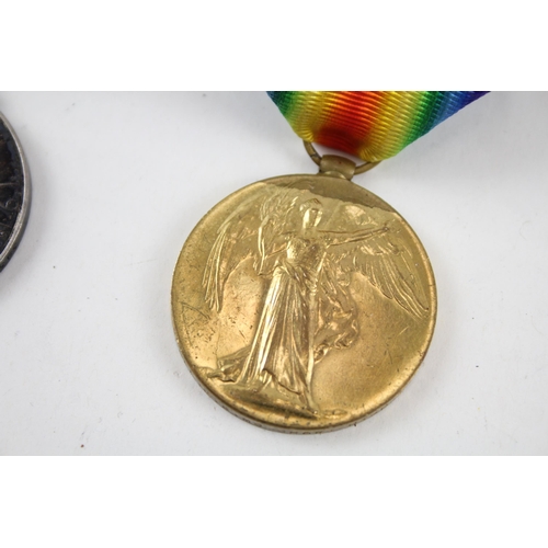 344 - WWI Medal Pair With Original Ribbons