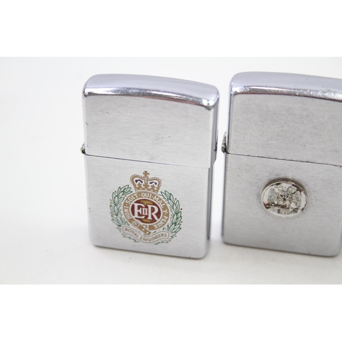 350 - Zippo Lighters Inc 1966 Vietnam 1980 Scottish Rite Masonic & '94 Royal Engineers