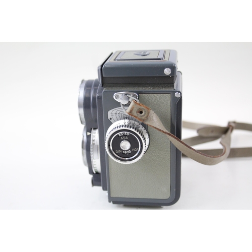 380 - Rolleiflex 4x4 Gray Baby TWIN LENS CAMERA w/ Schneider-Kreuznach Xenar Lens