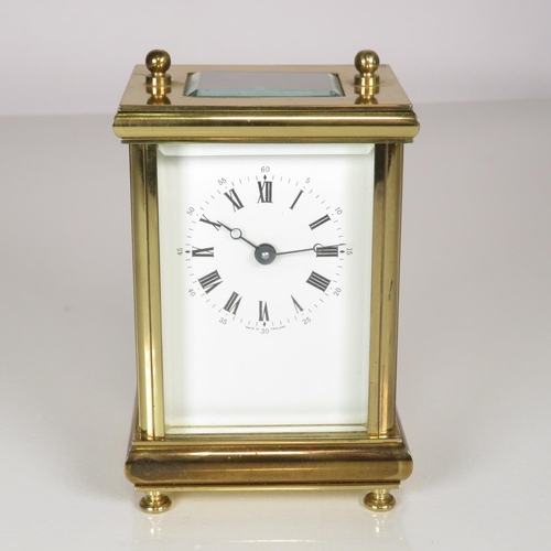 Carriage clock with key - clock runs 110mm x 80mm - NO carry handle