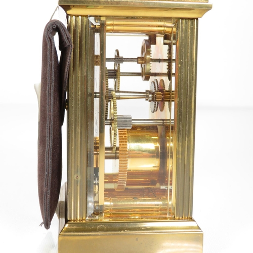 390 - Mappin and Webb mid sized carriage clock - clock runs 120mm x 85mm