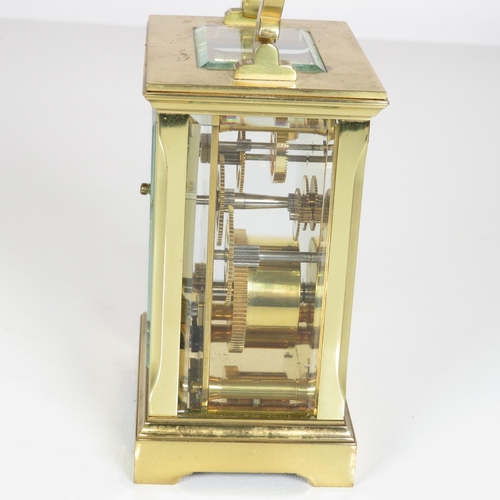 394 - A Fattorini mid sized carriage clock 120mm x 85mm