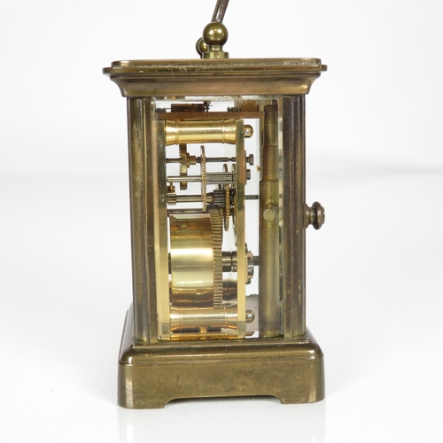 395 - Small Matthew Norman carriage clock - clock runs 80mm x 55mm