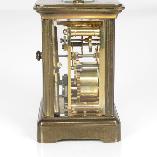 395 - Small Matthew Norman carriage clock - clock runs 80mm x 55mm