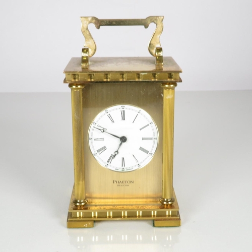 396 - Chiming bell driven Phaeton by Acctim carriage clock 120mm x 85mm - clock requires a service