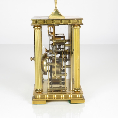 396 - Chiming bell driven Phaeton by Acctim carriage clock 120mm x 85mm - clock requires a service