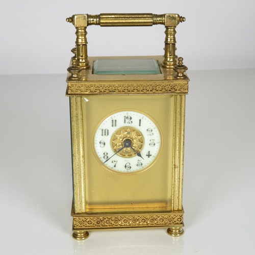 Mid sized carriage clock - clock requires a service 130mm x 85mm