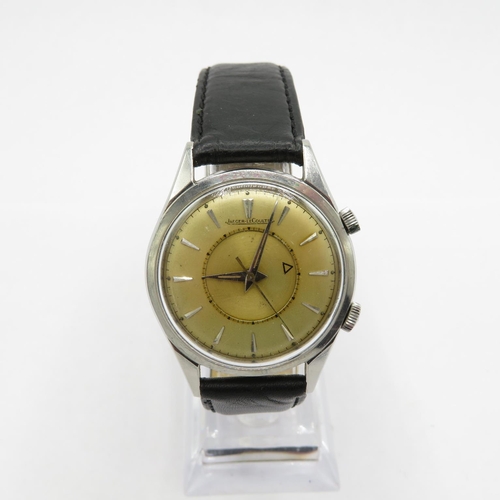 Jaeger le Coultre large gent's wristwatch 36mm dial with hand wind movement Brevert movement 76929 signed - watch requires a service - hands set slight damage to dial - please see photos