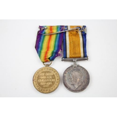 339 - WW1 Mounted Medal Pair Officer Named Lieut H.S.F Reed