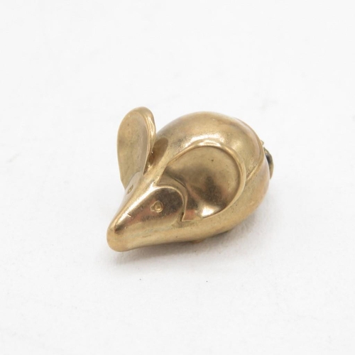 9ct gold vintage mouse charm (1.2g)