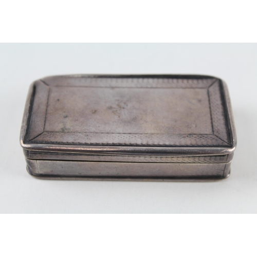 Antique Early Victorian HM 1838 Birmingham Sterling Silver Snuff Box (89g)