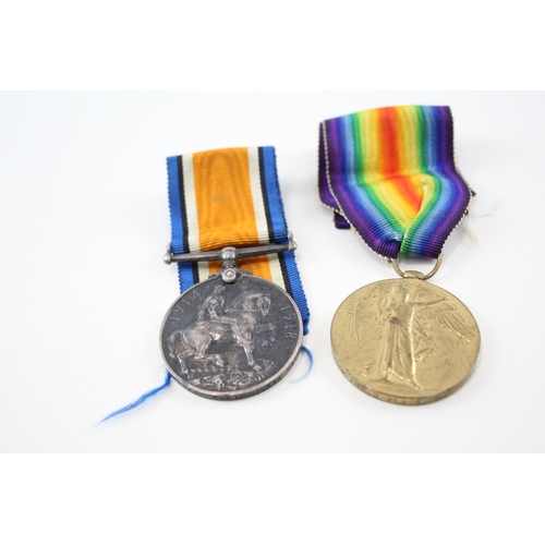 WW1 Medal Pair & Original Ribbons inc. Named 32540 C. Clark Hampshire Regt