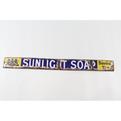 Vintage SUNLIGHT SOAP Enamel Advertising Novelty Sign