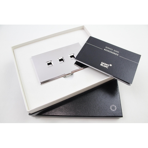 MONTBLANC Unisex Nickle Minimalist Business Card Holder / Case Boxed