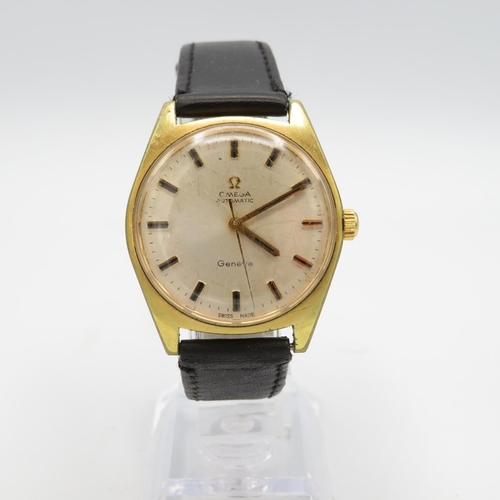 Omega Geneve Gents Vintage gold plated wristwatch.  Automatic.  Working.  Screwdown caseback.  Omega Cal 552.  24 jewel auto movement.  Movement no 27491184.  Circa 1968.
