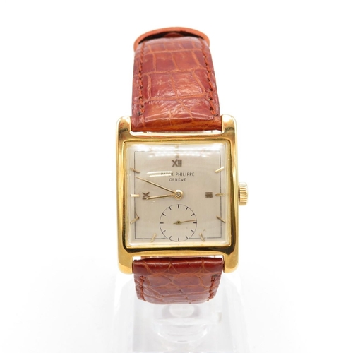 Original 1940s 18ct Patek Phillipe with replacement strap - Fully serviced and working - 18ct gold case