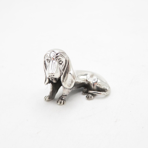 HM 925 Sterling Silver Dachshund Sausage Dog in excellent condition (15g)  40mm long