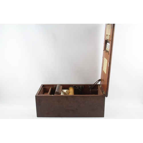 Antique Mahogany Cash Till Box By Gledhill & Sons Ltd. W/ Brass Elements
