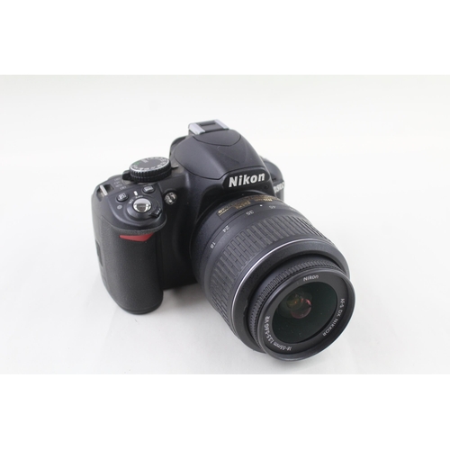 Nikon D3100 DSLR Digital Camera Working w/ Nikon AF Nikkor 18-55mm F/3.5-5.6 G
