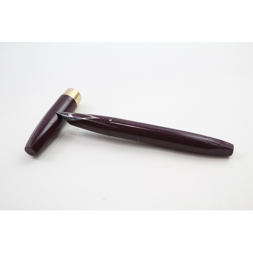 Vintage SHEAFFERF PFM Pen For Men Burgundy Fountain Pen w/ 14ct Nib WRITING