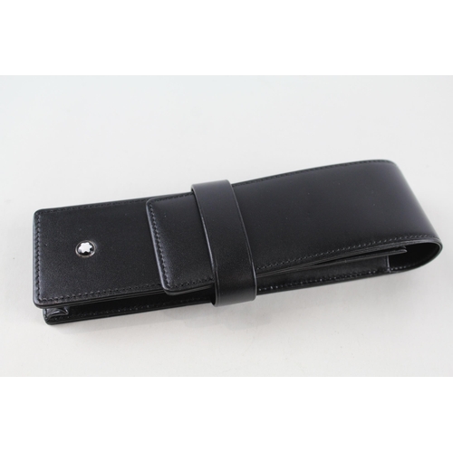 MONTBLANC Meisterstuck Black Leather 2 Compartment Pen Pouch