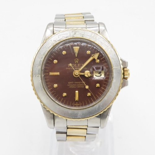 Original Rolex Root Beer with beautiful ghost bezzle - totally original - with nipple dial and original bimetal bracelet - fully serviced and running