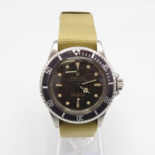 Rolex Submariner.  Non date metres first dial.  Dated 1969 with 5513 movement.  Original dial with service hands.  Fully serviced and running