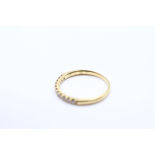 67 - 18ct gold diamond half eternity ring Size J 1/2 1.3 g