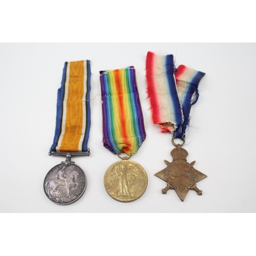 WW1 1914-15 Star Trio & Original Ribbons Named J. Blackburn FMN M.F.A