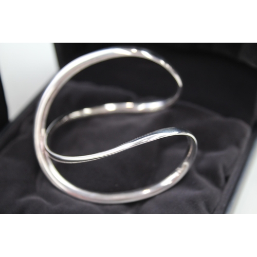 365 - Georg Jensen sterling silver torque bangle (31g)