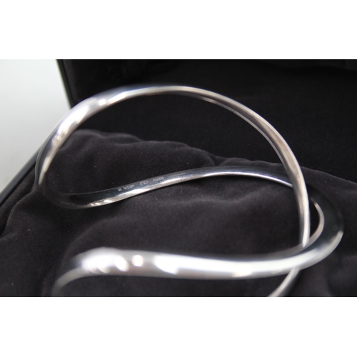 365 - Georg Jensen sterling silver torque bangle (31g)