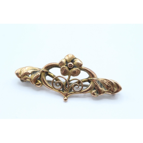 41 - 9ct gold art nouveau brooch   - 1.5 g