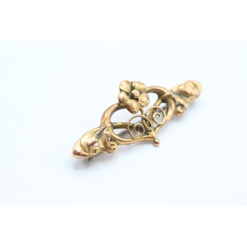 41 - 9ct gold art nouveau brooch   - 1.5 g