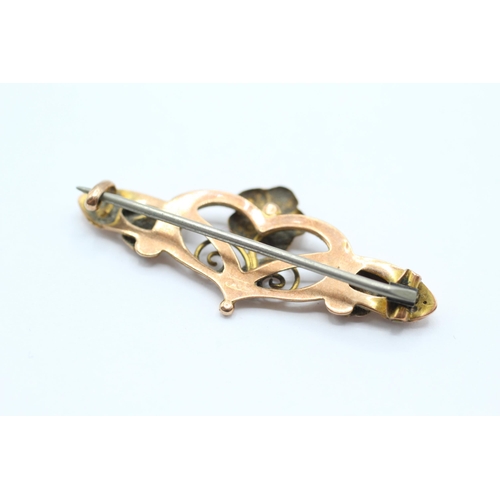 41 - 9ct gold art nouveau brooch   - 1.5 g