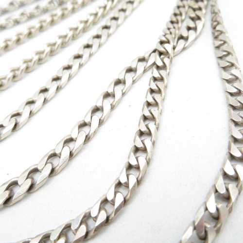 400 - 6x misc silver chains (158.5g)