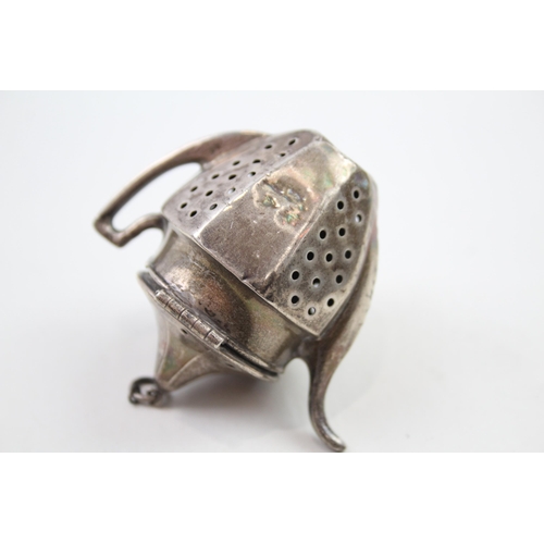 414 - Antique / Vintage Stamped .925 Sterling Silver Novelty Teapot Tea Infuser (12g)