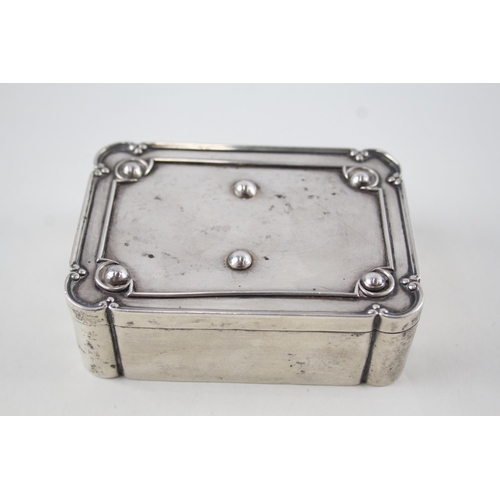 423 - Antique ARTS & CRAFTS 1905 London Sterling Silver Trinket / Jewellery Box (178g)