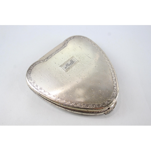 431 - Vintage KIGU Hallmarked 1961 London Sterling Silver 'Cherie' Vanity Compact 104g