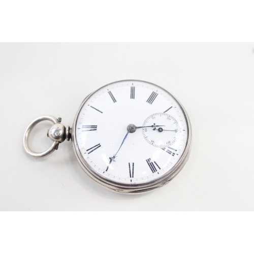 564 - Vintage 925 Silver Cased Pocket Watch Key-Wind